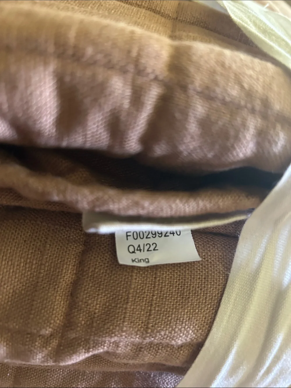 Casaluna King Heavyweight Linen Blend Quilt , Warm Brown